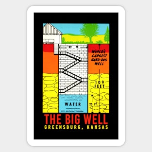 The Big Well - Color Postcard Sticker